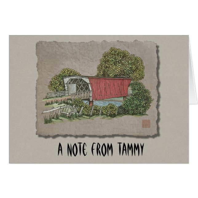 Puente cubierto de los amantes (Anverso (Horizontal))