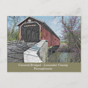 Puente cubierto - Lancaster, PA - postal