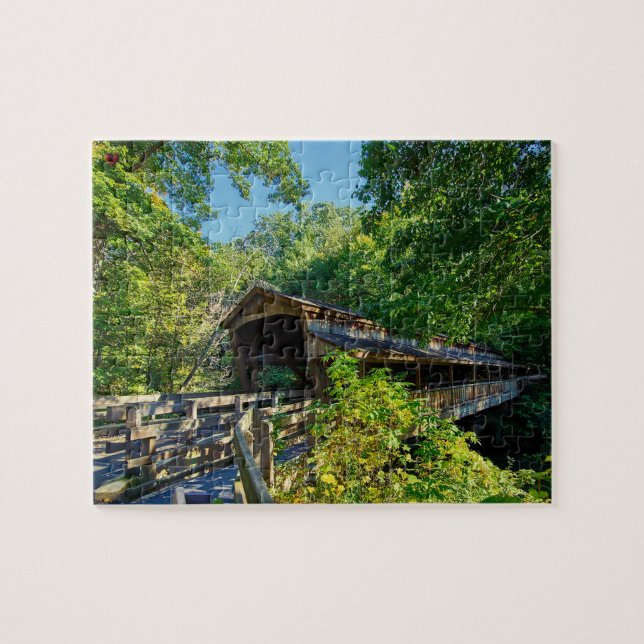 Puente cubierto rompecabezas Ohio Jigsaw (Horizontal)