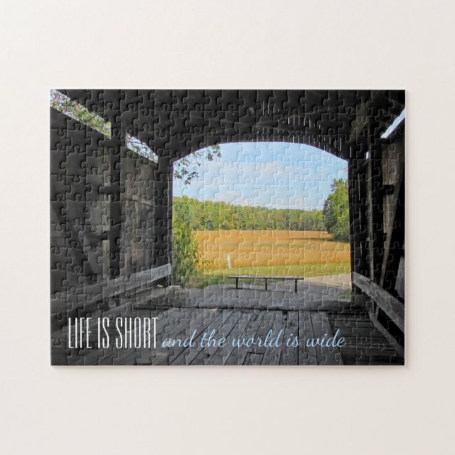 Puente cubierto rompecabezas rompecabezas (Horizontal)