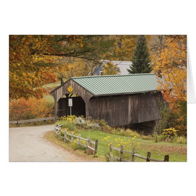 Puente cubierto, Vermont, EE. UU. (Anverso (Horizontal))