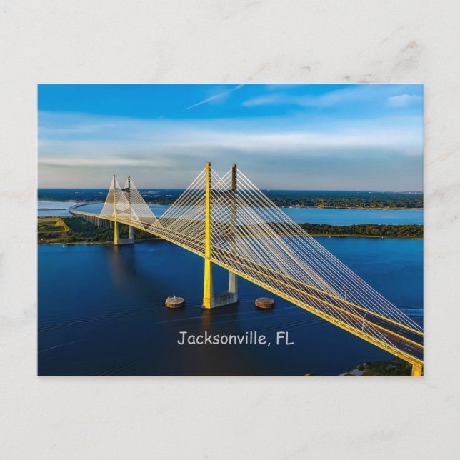 Puente Dames Point, Tarjeta postal de Jacksonville (Anverso)