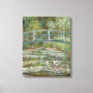 Puente de arte monet sobre un estanque de lirios d