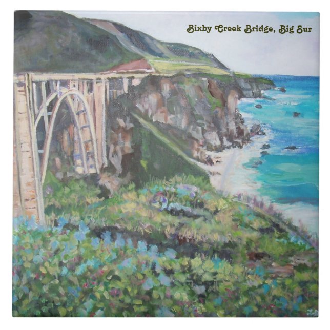 Puente de Bixby - (6" X 6") teja de cerámica (Frente)