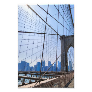 Puente de Brooklyn a Manhattan – Fotografía de la