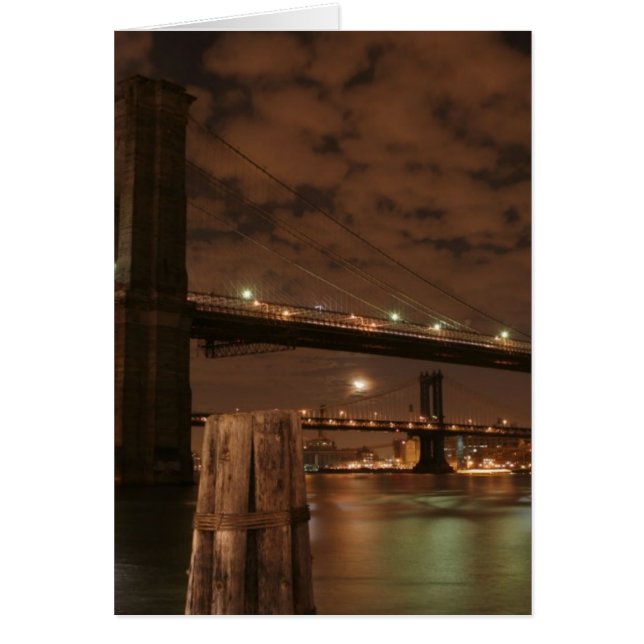 Puente de Brooklyn de noche (Frente)