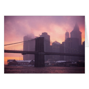 Puente de Brooklyn durante nevada