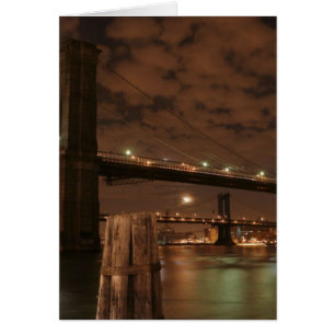 Puente de Brooklyn en la noche