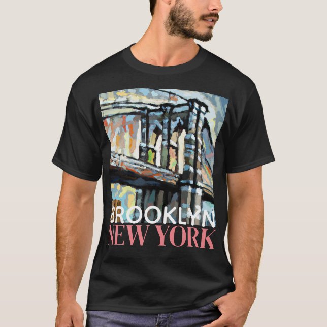 Puente de Brooklyn Nueva York, camiseta 2 masculin (Anverso)