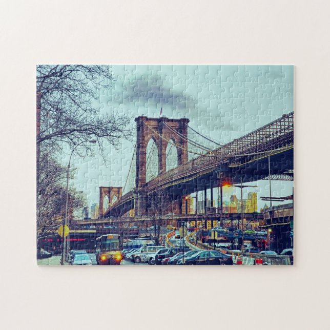 Puente de Brooklyn, Nueva York. Rompecabezas (Horizontal)