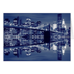 Puente de Brooklyn por la noche, Nueva York
