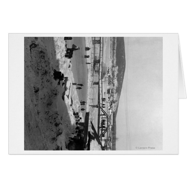 Puente de invierno sobre río en Fairbanks (Anverso (Horizontal))