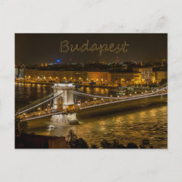 Puente de la cadena Szechenyi, Budapest, postal de