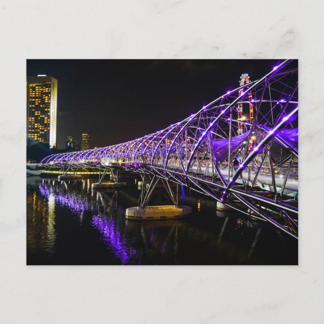 Puente de la hélice, Singapur - postal (Anverso)