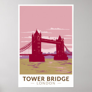 Puente de la Torre Londres Viaje Arte Vintage