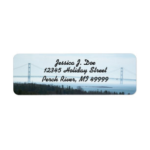 Puente de Mackinac Michigan ENCIMA de la etiqueta