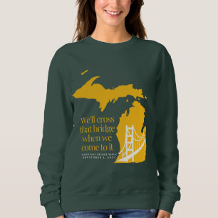 Puente de Mackinac sudadera oscura - amarillo