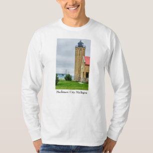 Puente de Mackinac y camiseta de alto nivel del fa