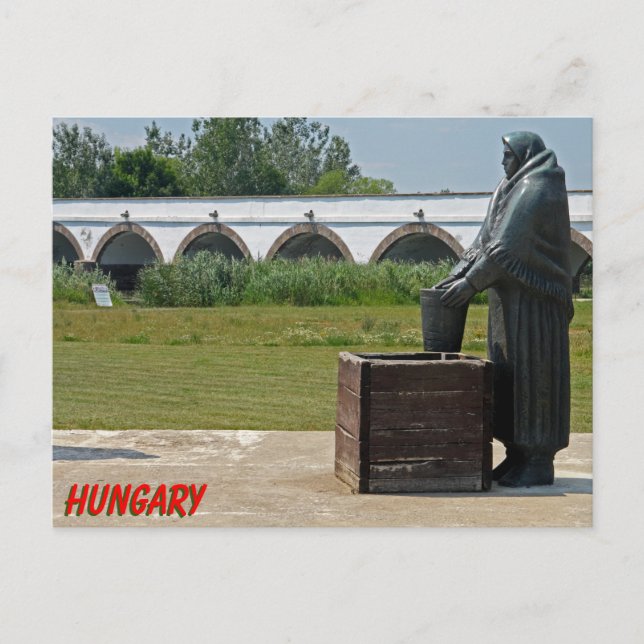 Puente de nueve hoyos, postal de Hungría (Anverso)