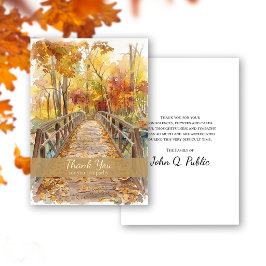Puente de Otoño Tarjeta de Agradecimiento por Fune