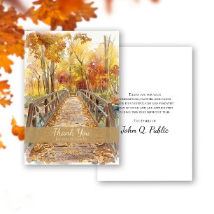 Puente de Otoño Tarjeta de Agradecimiento por Fune
