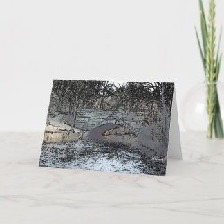 Puente de piedra: tarjeta en blanco