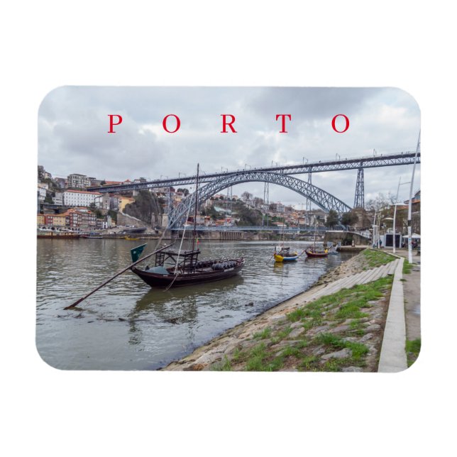 Puente de Porto y imán de frigorífico con vistas a (Horizontal)