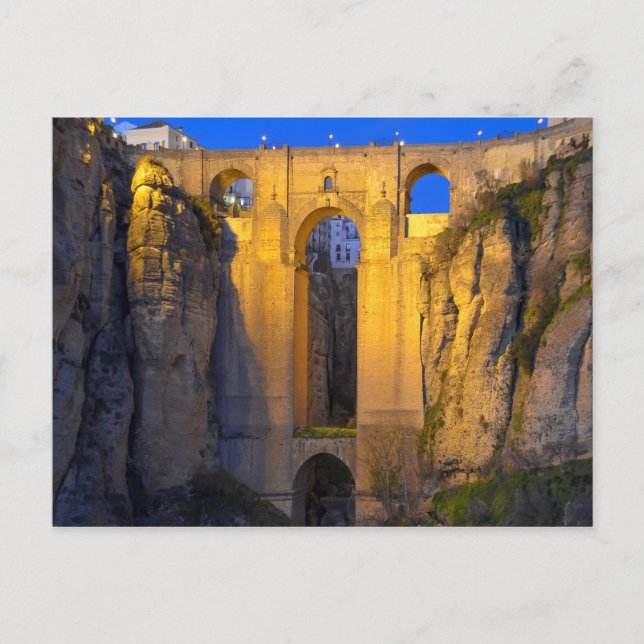 Puente de Ronda con postal nocturna (Anverso)