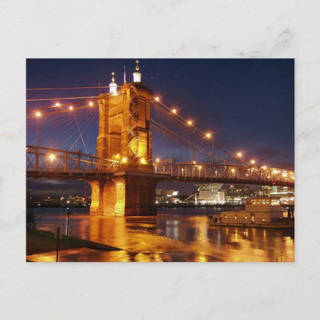 PUENTE DE SUSPENSIÓN CINCINNATI. Postales de OHIO (Anverso)