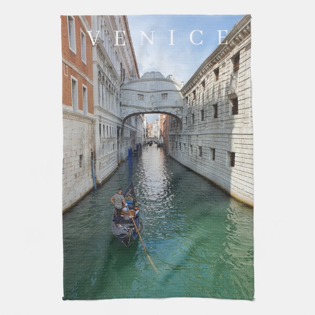 Puente de Venecia con toalla de té (Vertical)