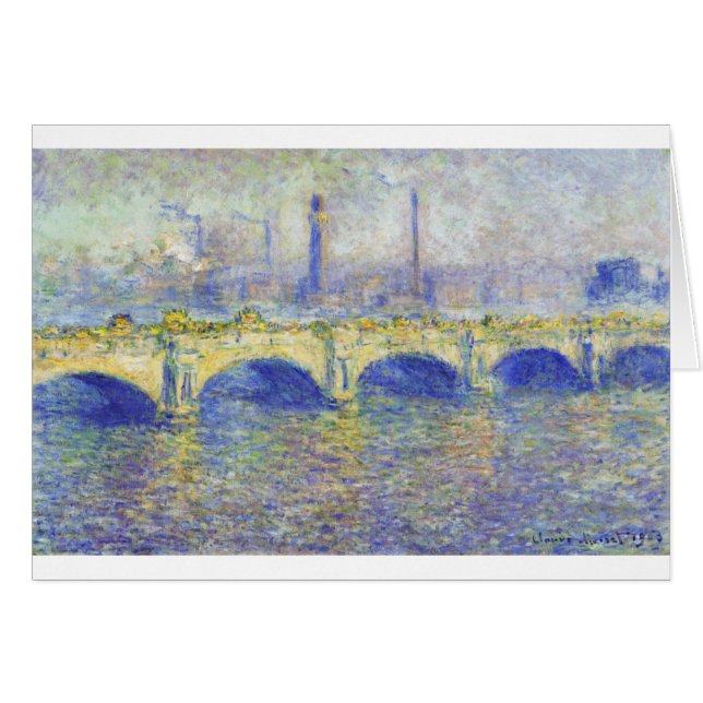 Puente de Waterloo, efecto del Sun de Claude Monet (Anverso (Horizontal))