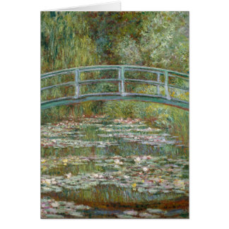 Puente del arte de Monet sobre una charca de los