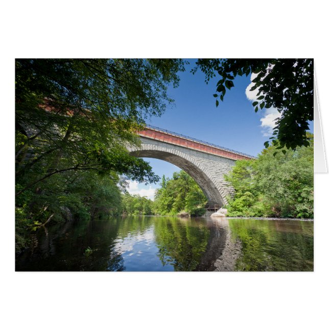 Puente del eco en la garganta del Hemlock, el río (Anverso (Horizontal))