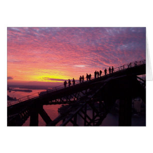 Puente del puerto de Sydney al atardecer