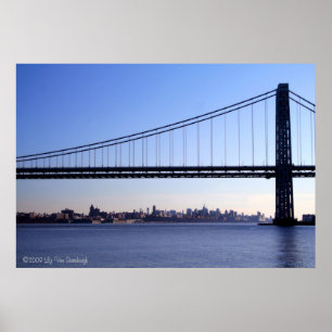 Puente e impresión del horizonte de NY