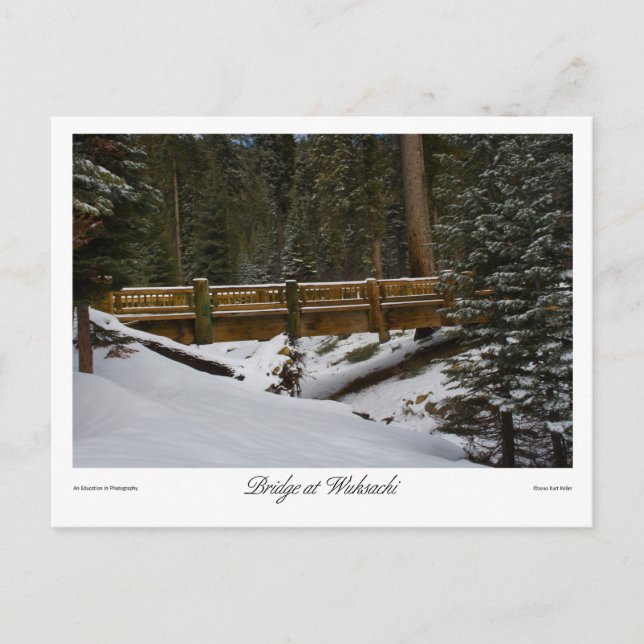 Puente en la postal de Wuksachi (Anverso)