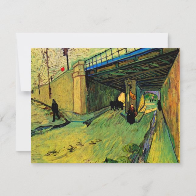 Puente ferroviario sobre Montmajour por Vincent va (Anverso)