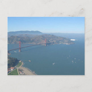 Puente Golden Gate con postal de Zeppelin