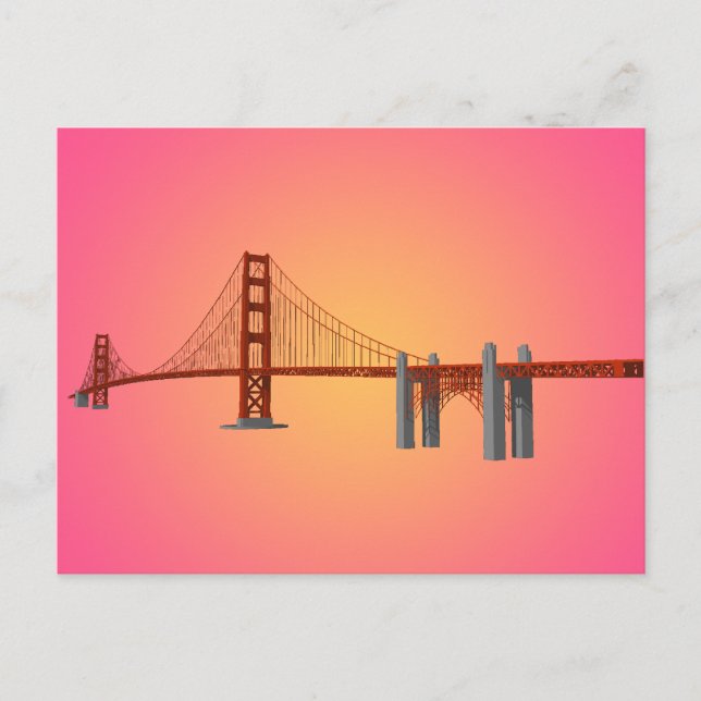 Puente Golden Gate: modelo 3D: postal (Anverso)