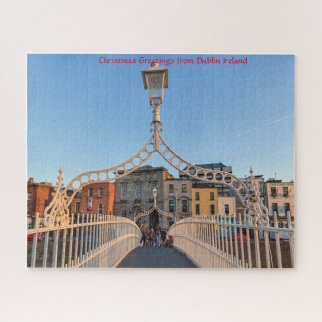 Puente Ha'penny Dublín Irlanda. Rompecabezas (Horizontal)
