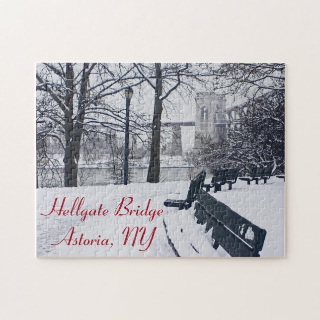 Puente Hellgate, Astoria, rompecabezas de NY Jigsa (Horizontal)