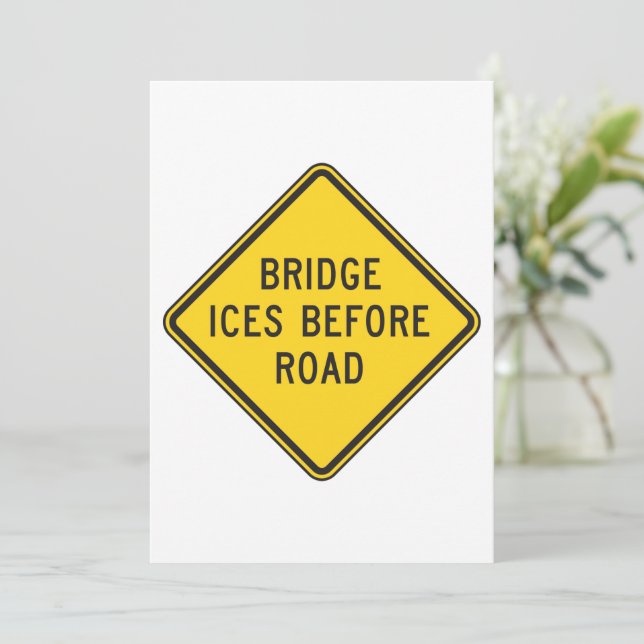 Puente Ices Antes De Invitación Al Rótulo De Carre (Anverso de pie)