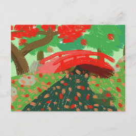 Puente Japonés Con Postales De Maple