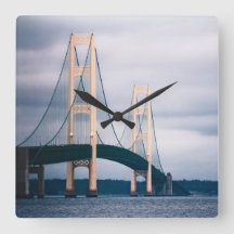 Puente Mackinac - Reloj de pared