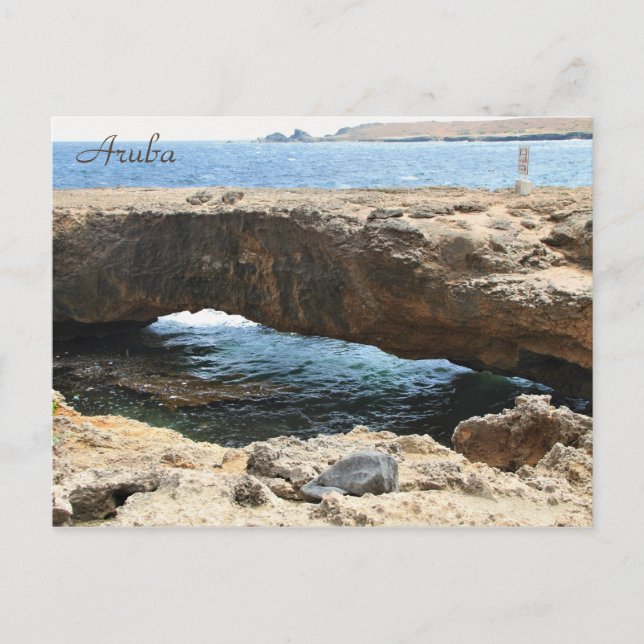 Puente Natural Aruba, Fotografía, Tarjeta Postal (Anverso)