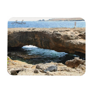 Puente Natural en Aruba, fotografía, imán