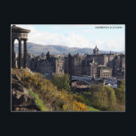 Puente Norte, postal de Edimburgo con Ciudad<br><div class="desc">Vista del casco antiguo de Edimburgo desde la colina de Calton,  incluyendo el puente Norte,  con la ciudad impresa en la parte superior derecha</div>