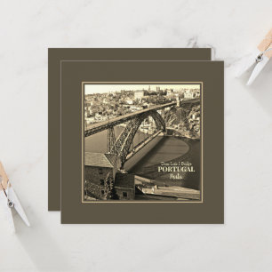 Puente Porto sobre el río Douro, Portugal, sepia