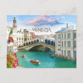 Puente Rialto en Venecia| Postal venezolana e ital
