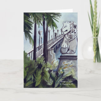 "Puente tarjeta de felicitación de los leones"